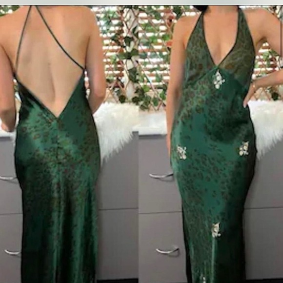 Vintage Victoria’s Secret Slip Dress 100% Silk Beaded  Leopard Print Size L - Picture 9 of 11